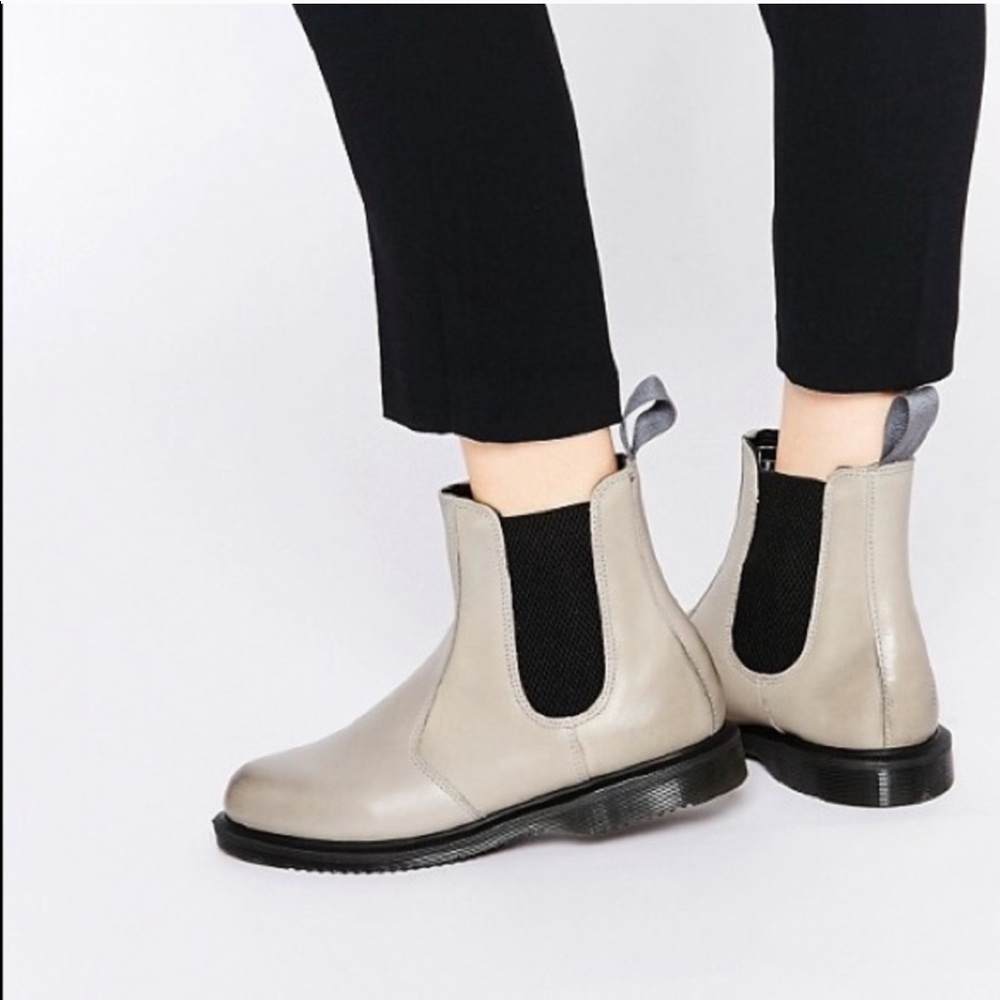 Dr. Martens Flora Grey Pull-on Chelsea Boots
